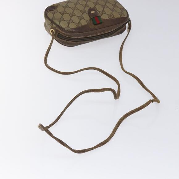 GUCCI GG Supreme Web Sherry Line Shoulder Bag Pvc Beige 156 02 066 - Picture 7 of 13